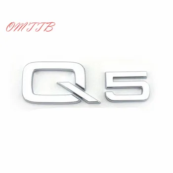 3D ABS Chrome Q5 Q7 logotipas Logotipas Ženklelis automobilių lipdukas audi Q5 Q7 automobilių galinis emblema lipdukai automobilio stiliaus