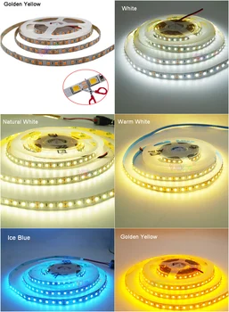 Lanksti LED šviesos Juostelės balta/šiltai Naujas Aukštis šviesos 5M DC12V 2835 120 SMD Led/m, IP20 balta/balta/mėlyna/Ledo mėlyna/aukso geltona