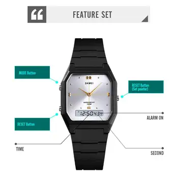 Vyriški Skaitmeniniai Laikrodžiai SKMEI Prekės ženklo Žiūrėti Vyrų Prabangos 3 metu Chronograph Elektroninis Laikrodis atsparus Vandeniui Paprastos Konstrukcijos Mens Watch