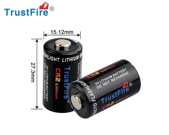 4pcs TrustFire CR2 Baterija 3V 750mAh CR 2 Ličio Baterijos su Saugos Vožtuvas