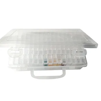 LUDA 64 Grotelės Reguliuojamos Plastikinės Sandėliavimo Dėžutės Laikymo Dėžutė Dėžutė Deimantų Papuošalai Siuvinėjimo Amato Granulių Tablečių Laikymo Priemonė
