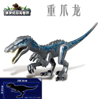 Juros periodo Dinozaurų Pasaulyje Dinozaurų Parkas Raptor apsaugos zonos, Statyba Blokai Nustatyti Vaikų Žaislas juguetes Gyvūnų Rinkinys