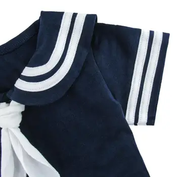 Kūdikių Mergaičių Sailor Kostiumas Kūdikiams Helovinas Karinio Jūrų Laivyno Playsuit Fancy Dress Bamblys 