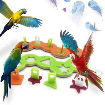 1pcs Pet Papūga Akrilo Įspūdį Mokymo Intelektinės Plėtros Žaislų Bitė Žaislas, nelyginant Žaislai, Gyvūnėlių Tiekimo Paukščių Žaislas Atsitiktinis