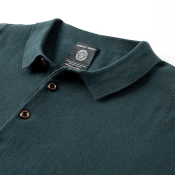 KUEGOU Prekės vasaros Polo marškinėliai trumpomis rankovėmis megzti vyriški verslo atsitiktinis viršūnes poloshirts žalia viršų plius dydis AZ-17047