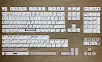 155 Klavišus PBT Japonijos Keycaps XDA Šiluminė Dažų Sublimacijos Minimalistinė Balta Temą, Stilių, Mechaninė Klaviatūra