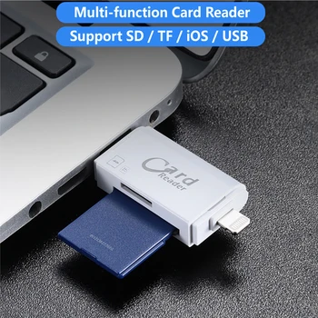3 in 1 Kortelių Skaitytuvas SD Tf Card Reader & Micro SD Kortelės Adapteriu Kompiuterio, 