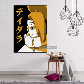 Anime Deidara akatsuki naruto Drobės medinis Rėmas, Apdailos spaudinių, vaikų Kambarį Magnetinio Įrėminti Namų dekoro tapyba
