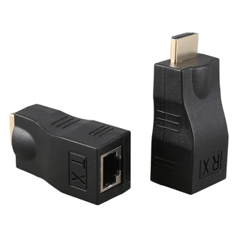 KARŠTO 4K 3D, HDMI 1.4 30M Plėstuvu, RJ45 Virš Cat 5e/6 Tinklo LAN Ethernet Adapter