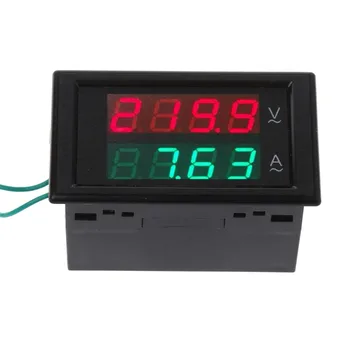 AC80-300V 100A Skaitmeninės Srovės Ammeter Voltmeter Dviguba LED Ekranas Volt Amp Indikatorius
