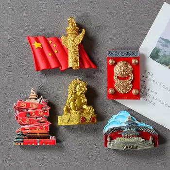 3d Kūrybinis turizmas, minint šaldytuvas magnetai, great wall, Tiananmenio Imperatoriškieji Rūmai Pekine (Kinija Suvenyrai, dovanų kolekcija