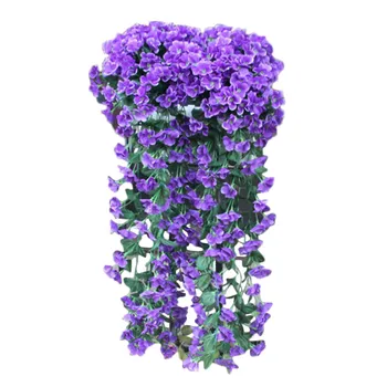 Naujas Violetinis Dirbtinių Gėlių Dekoravimo, Modeliavimo Sienos Kabo Krepšelį Gėlių, Orchidėjų Šilko Gėlių Vynuogių kunstliche blumen #ZY7