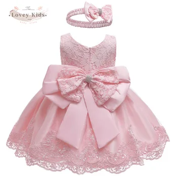 2020 m. Žiemos Naujagimiui Merginos Nėrinių Suknelė Princesė Suknelės Baby 1 Metų Gimtadienio Suknelė Su Laivapriekio Kostiumas Kūdikiams Šalis Suknelė