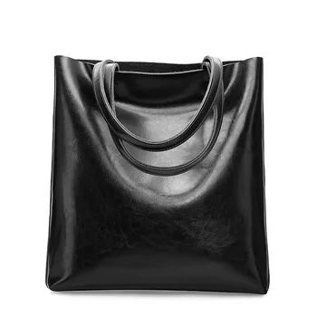 2019 Naujus Natūralios Odos Rankinės Didelės Talpos Moterų Totalizator Krepšiai Moterų Mados Dizaineris Kibirą, Maišą Shopper Bag Pečių Krepšiai