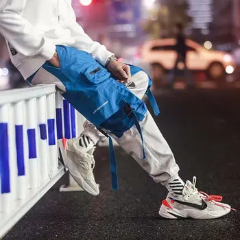 NiceMix streetwear krovinių kelnės vyrams, darbo drabužiai Priežastinis prarasti hip-hop prašmatnus pluošto kelnes korėjos studentų Kelnės Su Kišenė 2020 Naujas
