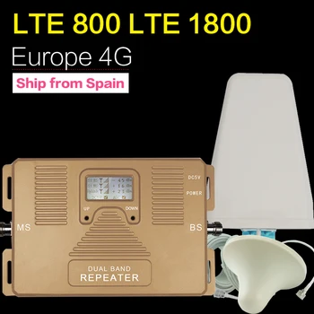 ATNJ 4G LTE 800 B20 LTE 1800 B3 Dual Band Korinio ryšio tinklo Signalo Kartotuvų 4G LTE Stiprintuvas GSM 4G 800 1800 Moblie Stiprintuvas Antena Rinkinys