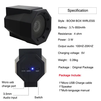 Nešiojamų NearFa Belaidžio Magija Boom Box Bass Garsiakalbis Smart Indukcijos Rezonanso Garsiakalbis žemų dažnių Mobilųjį Telefoną Boombox PC Muzika