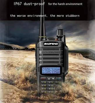 Atsparus vandeniui, Uv-9r plius baofeng 10W Belaidžio Cb radijo walkie talkie ilgo nuotolio 15 km 20KM talkies automobilių medžioklės mėgėjų radijo kumpis