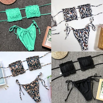 Seksualus maudymosi Kostiumėliai Moterims, Maudymosi Kostiumą, Bikini 2020 Micro maudymosi kostiumėlį Moteris Push Up Dviejų dalių Kostiumas Vasarai