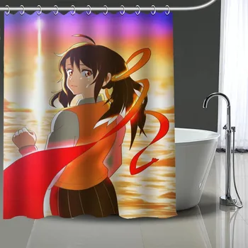 Jūsų Vardas Dušo Užuolaidos Vandeniui Užuolaidos Vonios kambarys Dekoro su Kabliukais Pasirinktinis vaizdo 180X200cm