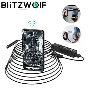 BlitzWolf BW-YPC110 2MP HD Wireless Endoskopą 8mm LED Žibintai, WiFi Borescope Gyvatė Tikrinimo Kamera, skirta 