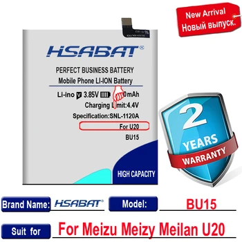 HSABAT 0 Ciklo Naujas 4600mAh BU15 Baterija Meizu Meizy Meilan U20 nemokamas pristatymas