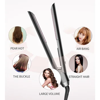 2 IN 1 Vieno Hair curler tiesinimo priemonė multi-funkcija, karšto oro šukos elektriniai plaukų džiovintuvas curl tiesiai Plaukų šepetys