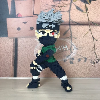 Balody Ninja Naruto Anime Hatake Kakashi 3D Modelį Statybinių Blokų Rinkinį Mini Deimantų Magija Plytų Pastatas, Žaislai Vaikams, Dovanos
