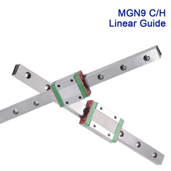MGN9 Linijinis Vadovas 9MM Linijinis Geležinkelių 100/150/200/250/300/350/400MM MGN9H MGN9C Blokuoti 3D Spausdintuvas Dalių Vežimas Skaidrių CNC Staklės