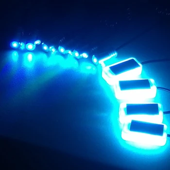 10 1 RGB Aplinkos LED su 8M Vidaus apdaila, automobilių optinio pluošto juostelės šviesos App Kontrolės 12V dekoratyvinis atmosfera lempos
