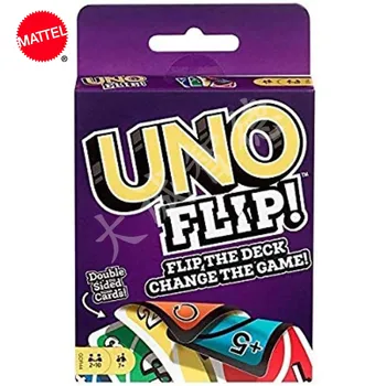 Mattel Žaidimai Originali UNO: Flip! uno kortų žaidimas Šeimos Juokinga Pramogų stalo Žaidimas Įdomus Pokerio Žaidimo Kortelės, Dovanų Dėžutės