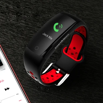 Q6S Smart Apyrankę Kraujo Spaudimas, Širdies ritmo Monitorius Smartband Apyrankė atsparus Vandeniui Sporto Treniruoklių Spalvų 3D dinaminis Žiūrėti Juosta