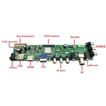 Rinkinys B141XG05 V2/B141XG05 V0 nuotolinio DVB-T TV VGA, USB, AV 1024X768 30pin HDMI LCD Valdiklis valdybos 1 CCFL Skaitmeninis 14.1