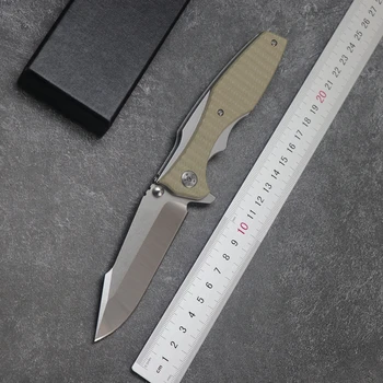Aukštos kokybės 0393 sulankstomas peilis 9Cr18MoV ašmenys G10 rankena lauko išgyvenimo kempingas medžioklės gelbėjimosi įranga EDC įrankis