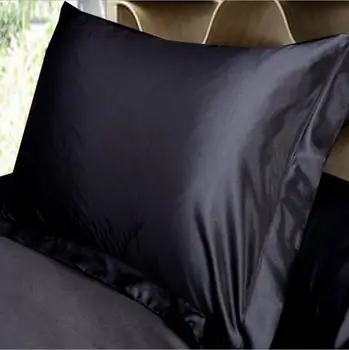 2vnt/daug standartas imitavo šilko pagalvių užvalkalai Gold/Black/White satin vieną patalynės pagalvės užvalkalą paketas pagalvę padengti 48x74cm