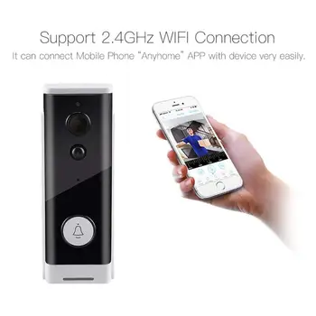 WIFI Doorbell Kamera, Skirtas Butų IR Signalizacijos Belaidžio Saugumo kamerų Smart IP Vaizdo Domofonas WIFI Duris Telefono Durų Varpelis