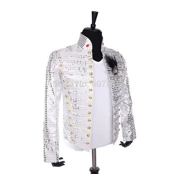 Retas Punk Rock Oficialų Suknelė Michael Jackson Striukė Rankų darbo Anglijoje Stiliaus Kostiumų Istorijos Gerbėjai-Geriausia Dovana