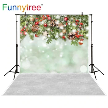 Funnytree Kalėdų fonas fotografijos studija žiemos blizgesį anotacija bokeh sniegą fantazijos profesinės patirties, photocall