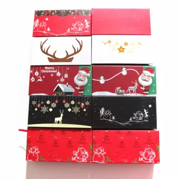 Naujas Kalėdų Blakstienas Pakuočių Dizaino Blakstienų Pakuotės, Dėžutės Didmeninė Tuščias Blakstienų Dėžutės Su padėklu Stačiakampio Atveju 25mm Mink Blakstienas