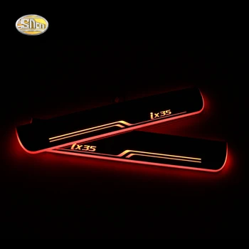 SNCN LED judančios šviesos nusitrinti pedalą, skirta Hyundai IX35 2010-2019 automobilių akrilo led durų slenksčio sveiki pedalo Dinaminis apšvietimas