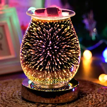 3D Stiklo Aromato Difuzorius Fejerverkų Touch Kontrolės aromatinės Lempos 