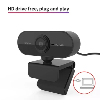 Sandėlyje 1080P 720p 480p HD Kameros su Mic Pasukti KOMPIUTERIO Darbalaukio Žiniatinklio Kamera Mini Cam Kompiuterio WebCamera Cam Vaizdo Įrašymo Darbą