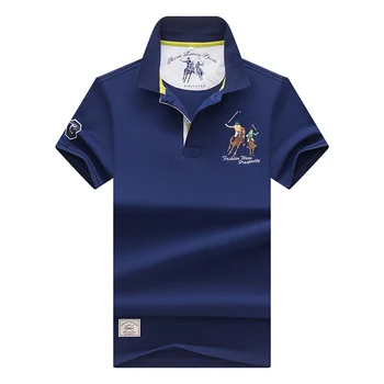 Aukštos Kokybės Viršūnes&Tees vyriški Polo marškinėliai Verslo vyrų markių Polo Marškinėliai 3D siuvinėjimo Turn-žemyn apykaklės mens polo marškinėliai 9099