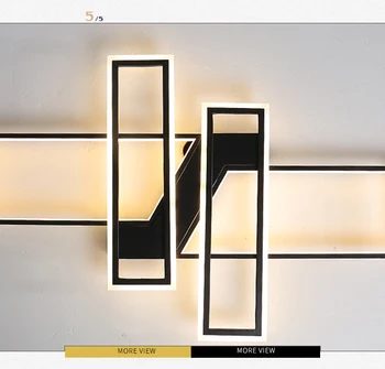 Modernių Lubų Šviestuvo Šviesos svetainė, Miegamasis, Virtuvė, Nuotolinio Valdymo pulto LED Juodas Ilgas Apšvietimas Šviestuvai