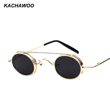 Kachawoo didmeninė 6pcs mažas ovalo formos retro akiniai nuo saulės vyrams aukso metalo rėmas įrašą apie saulės akiniai moterims turas vasaros 2018 UV400
