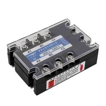 25A AC kontrolės KINTAMOSIOS trifazės (Solid state relay (TVARK-3 A4825 Z) SSR 70-280VAC į 480VAC Nemokamas pristatymas Su apsauginiai dangteliai