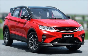 Dviejų spalvų aukštos kokybės raudona/balta 1::18 Geely bin yue mūšis diecast masto automobilio modelį