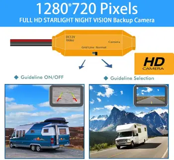 Misayaee HD1280*720P Aukso Automobilių Universali Galinio vaizdo Kamera, Naktinio Matymo Atvirkštinio Atsarginė Kamera, Auto Parkavimo Kamera, atsparus Vandeniui