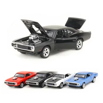 1:32/Modeliavimas Diecast modelis Traukti Atgal, Automobilių Žaislas/1970 Dodge Įkroviklis Coupe (buvo) apšvietimo ir muzikos/Greiti ir Įsiutę 7 serija