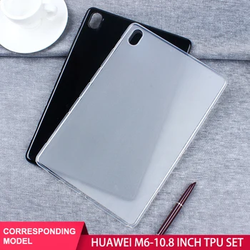 SZOXBY Už Huawei Mediapad M6 10.8 Colių TPU Atveju Tablet PC Anti-Rudenį Korpuso Laikiklis Hockproof atsparus smūgiams Atveju Stovi Minkštas Viršelis